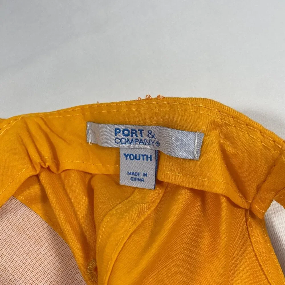 Port & Company Youth Yellow W Embroidered Adjustable Baseball Cap Hat